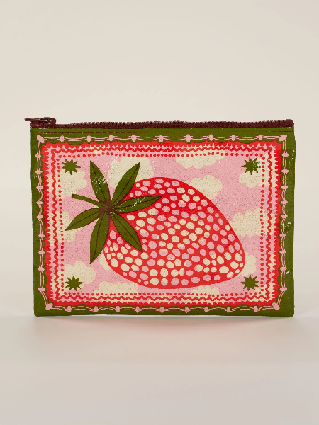 Blue Q Zipper Pouch | Strawberry Clouds