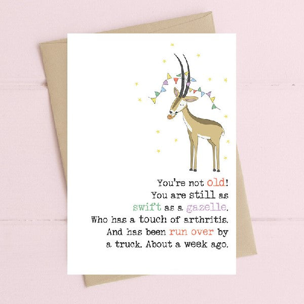 Swift as a Gazelle Birthday Card