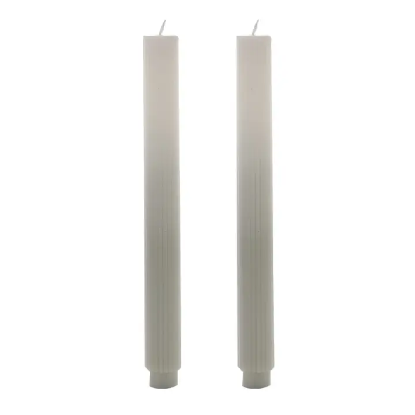 Grey Ombre Taper Candle Set