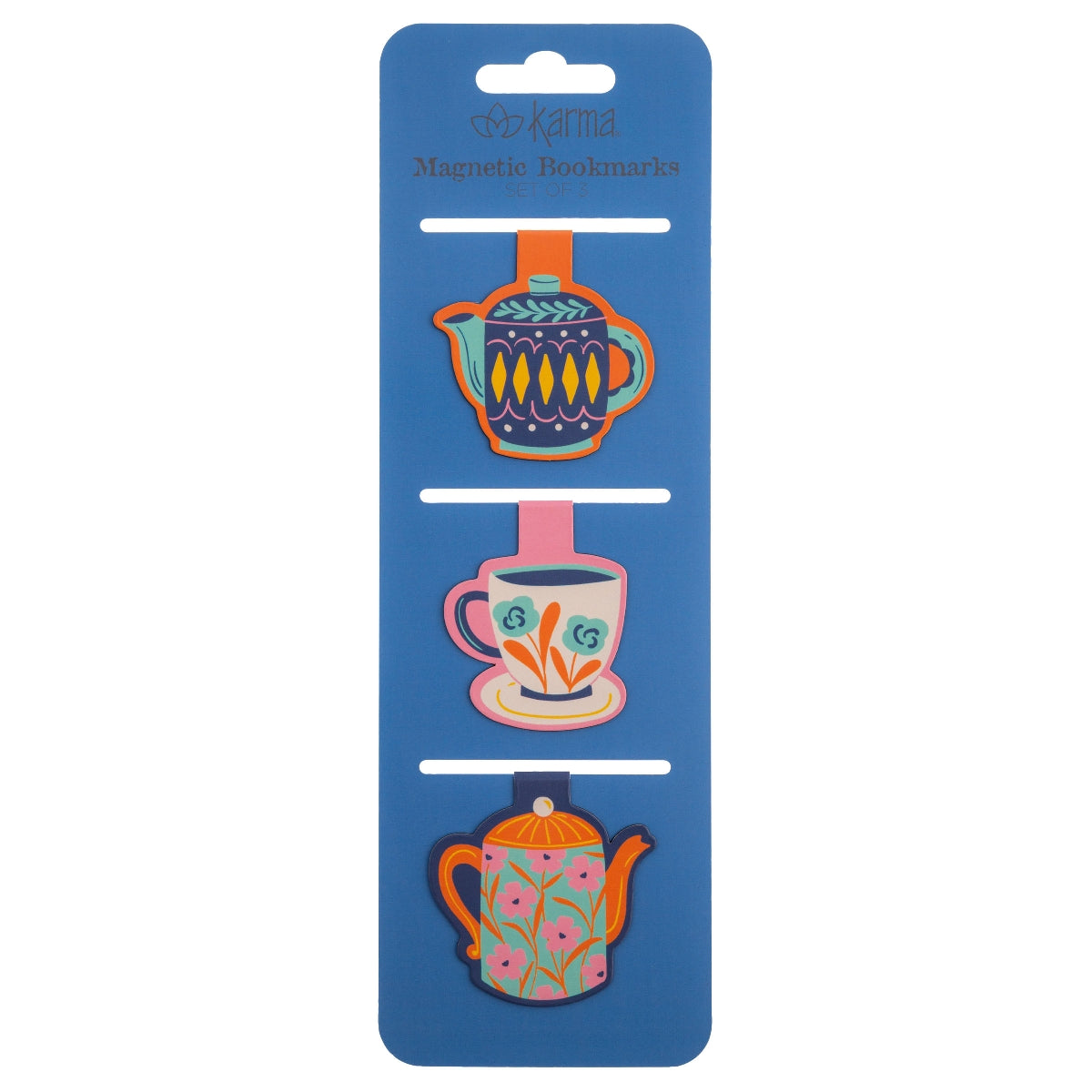 Teapots Magnetic Bookmark Set