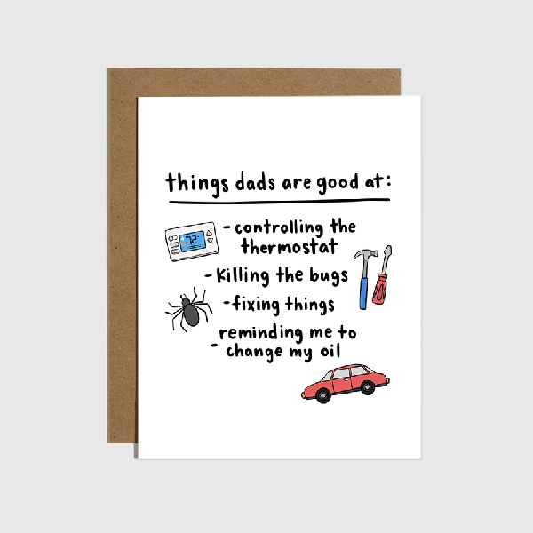 Things Dads Are Good At Father's Day Card