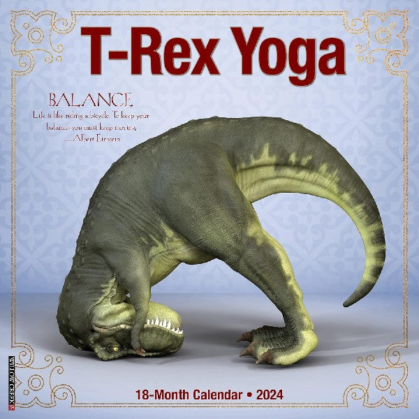 2024 Wall Calendar | T-Rex Yoga