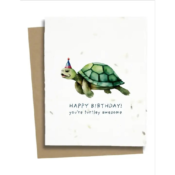 Party Turtle Plantable Birthday Card