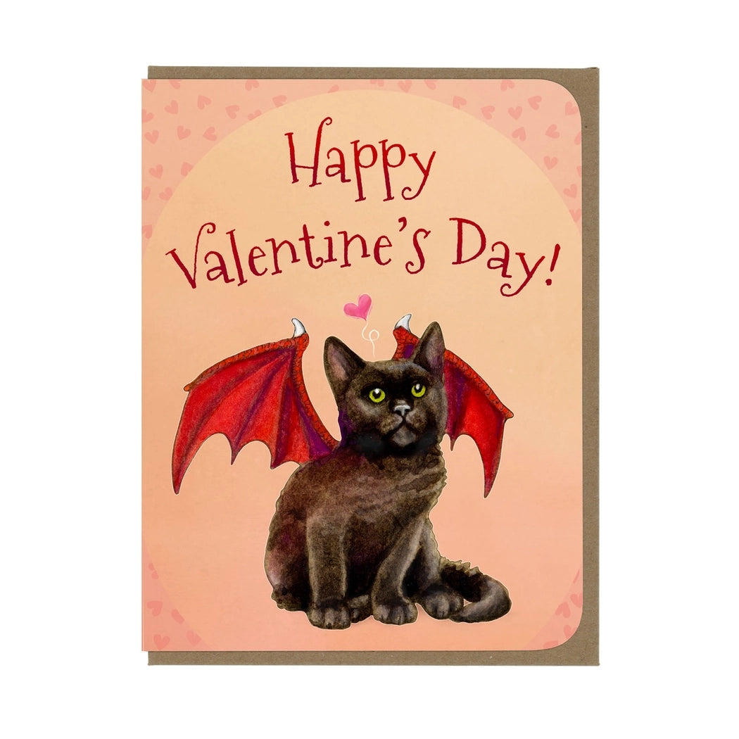 Dragon Kitten Valentine's Day Card