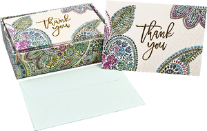 Watercolour Paisley Thank You Notecards