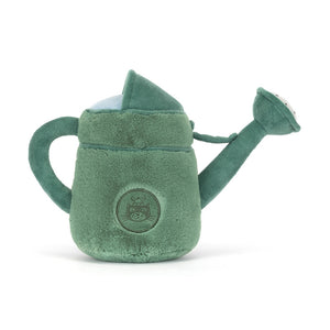 Back view of a Jellycat watering can shaped plush on a white background