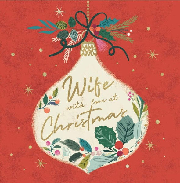 Wife Christmas Bauble Card