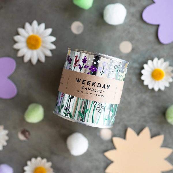 Weekday Candles Paint Tin Candle | Wild Prairie