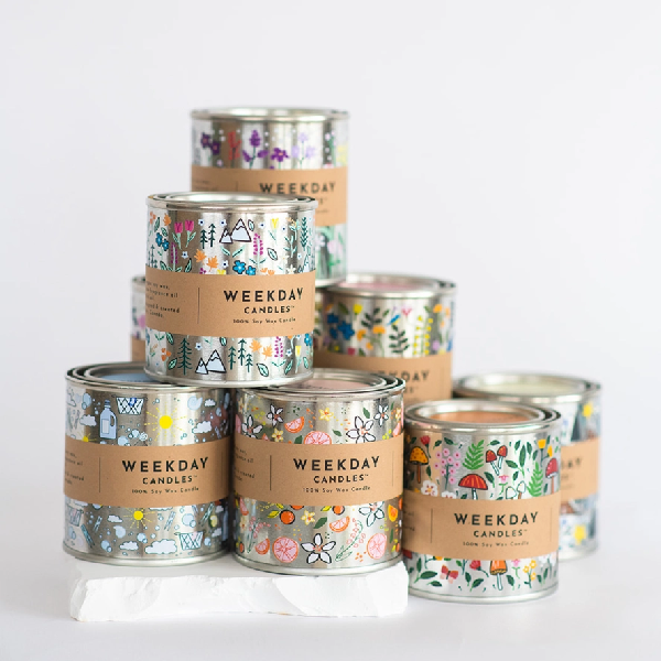 Weekday Candles Paint Tin Candle | Wild Prairie