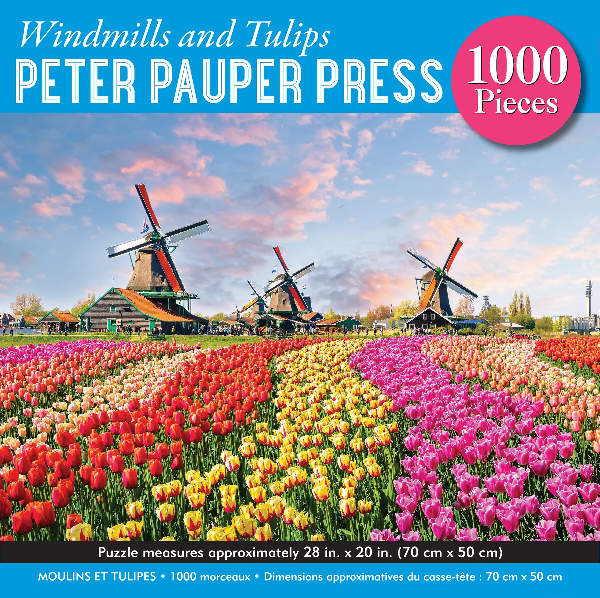 Peter Pauper 1000 Piece Puzzle | Windmills And Tulips