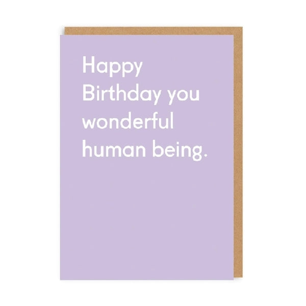 Wonderful Human Birthday Card