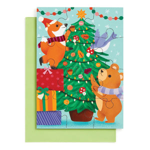 Christmas Critters Puzzle Card