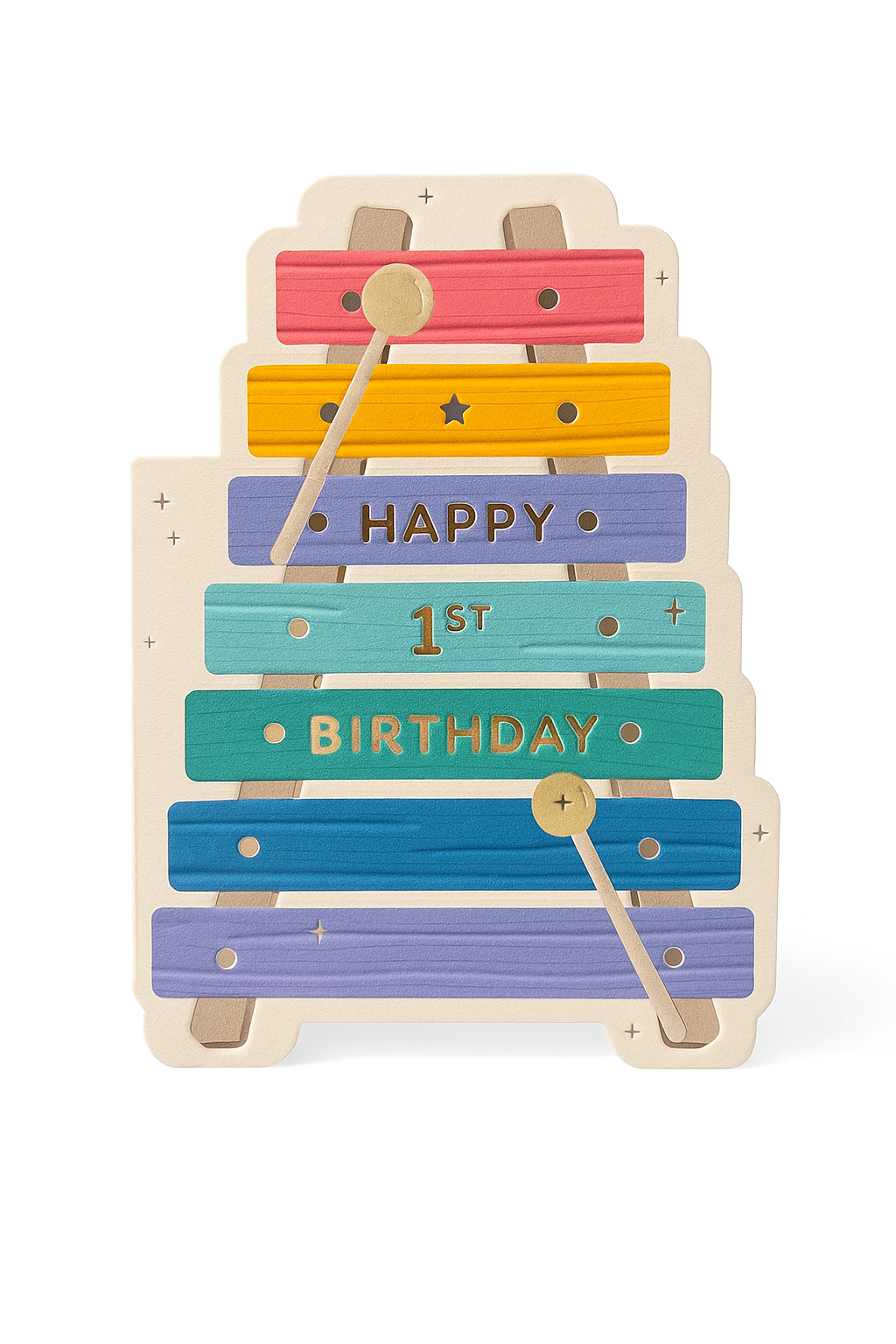 1st Birthday Xylophone Birthday Card