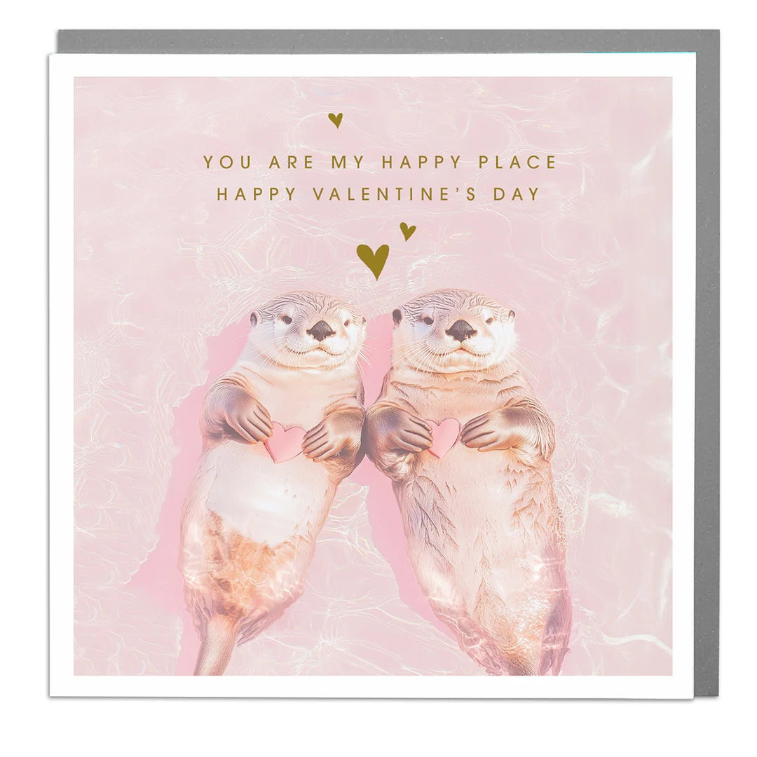 Otters Valentine's Day Card