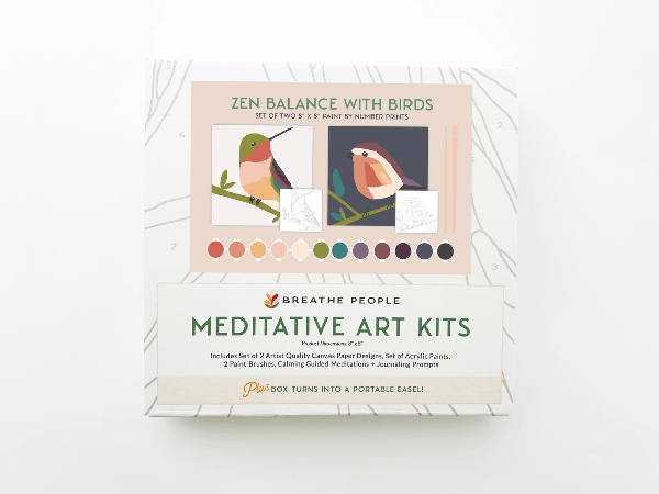 Breathe People Paint By Numbers Kit | Zen Balance With Birds