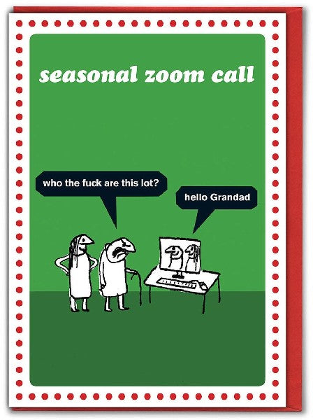 Seasonal Zoom Call Holiday Card
