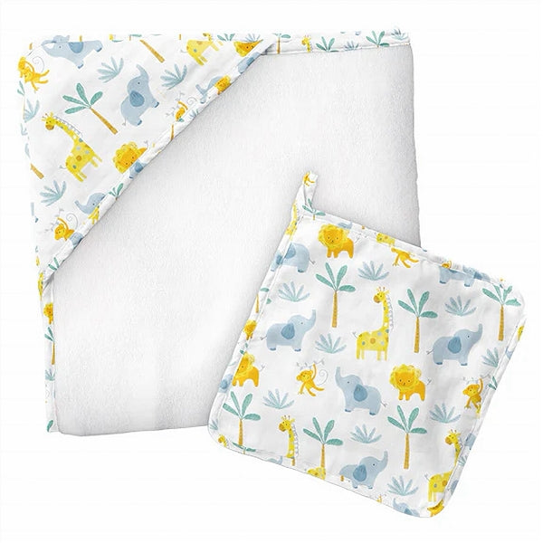 Muslin Towel Washcloth Set | Zoo