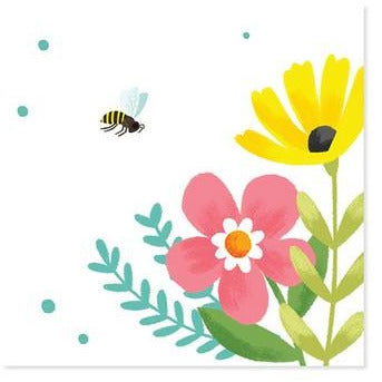 Bees and Flowers Pop Up Birthday Card
