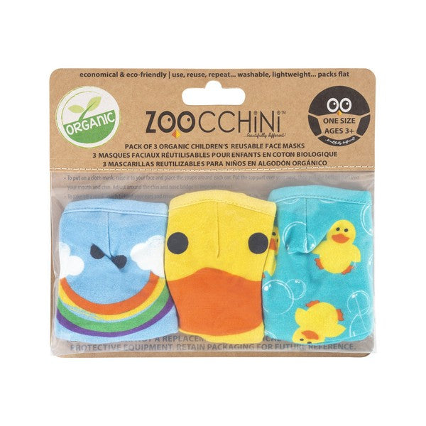 Zoochini Children's Face Masks - Duck Set of 3