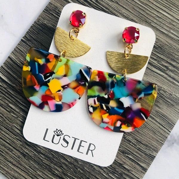 Luster |  Acetate Stacked Earrings