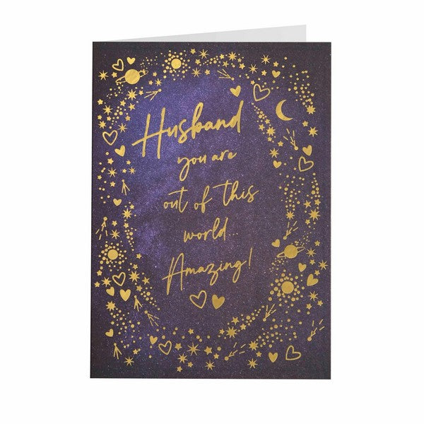 Out Of This World Husband Birthday Card