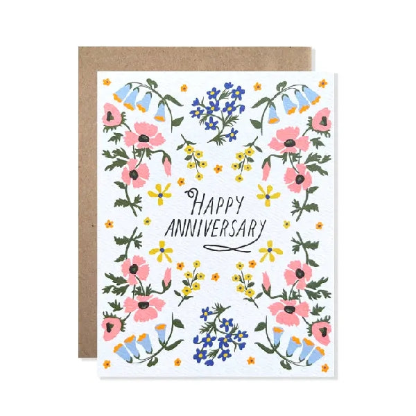 Bluebells Anniversary Card
