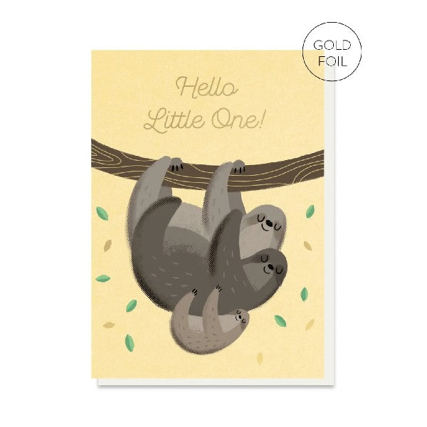 Baby Sloth Baby Card