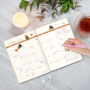 Studio Oh! 2023 17-Month Monthly Planner | Don't Worry Bee Happy