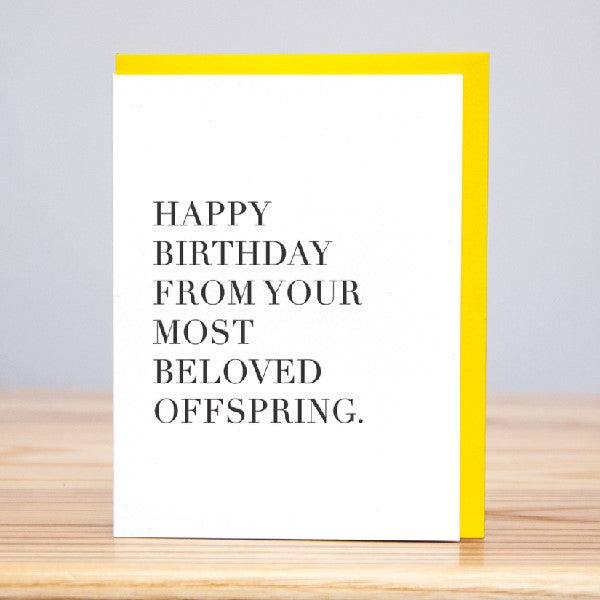Beloved Offspring Birthday Card
