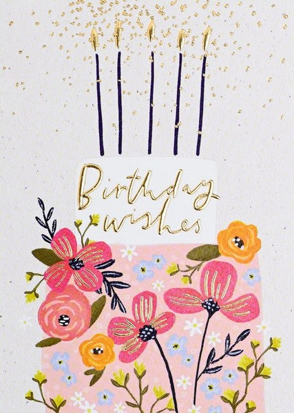 Floral Cake Birthday Card
