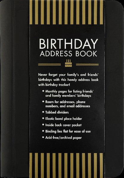 Birthday Log Book - Black