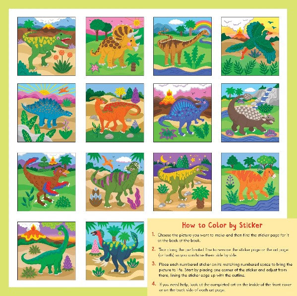 Color-By-Sticker Dino Activity Book