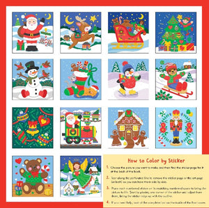Color-By-Sticker Christmas Activity Book
