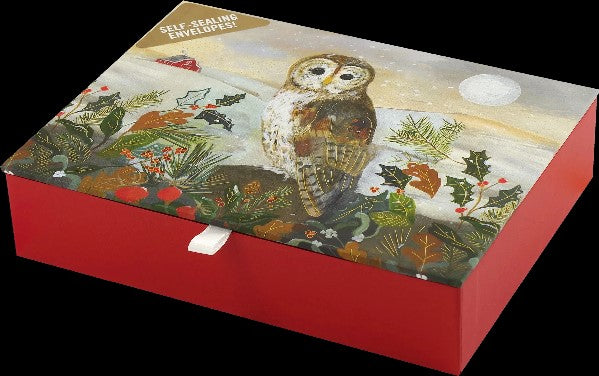Country Owl Boxed Holiday Cards
