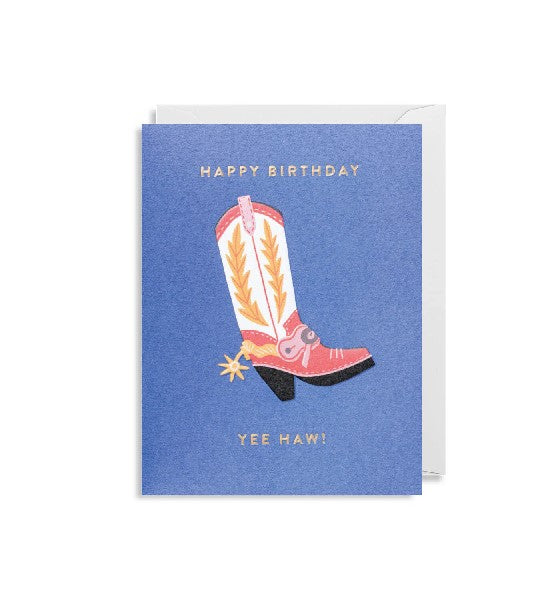 Cowboy Boot Birthday Card