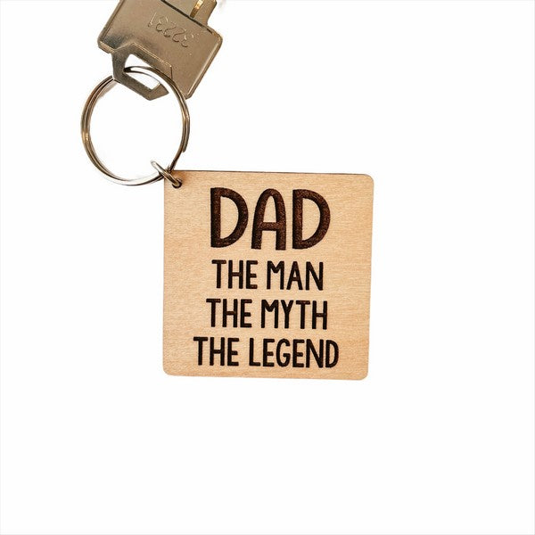 Dad The Man, The Myth, The Legend Wooden Keychain