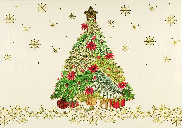Festive Evergreen Boxed Holiday Cards | Set of 20