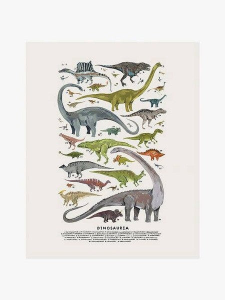 Extinct Creatures of the Clade Dinosauria Print 8x10