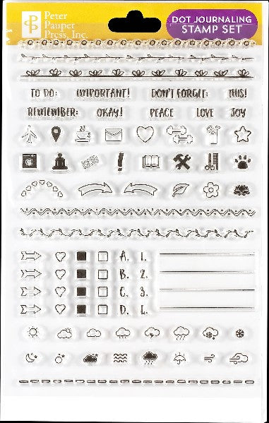 Silicone Clear Stamp Set | Dot Journaling