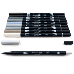 Tombow Grayscale Brush Pen Set
