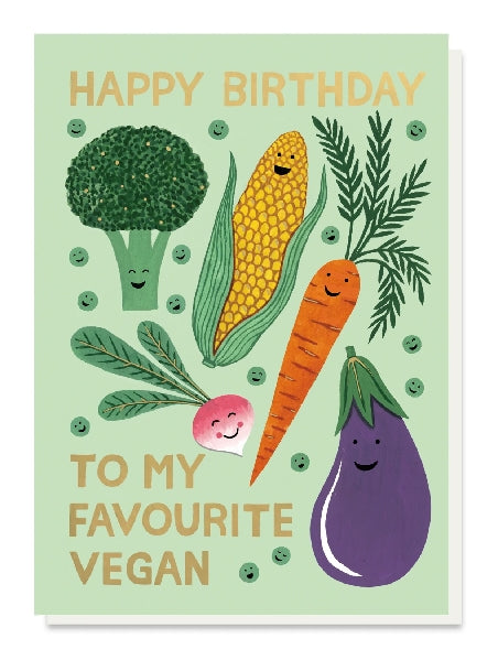 My Favourite Vegan Birthday Card