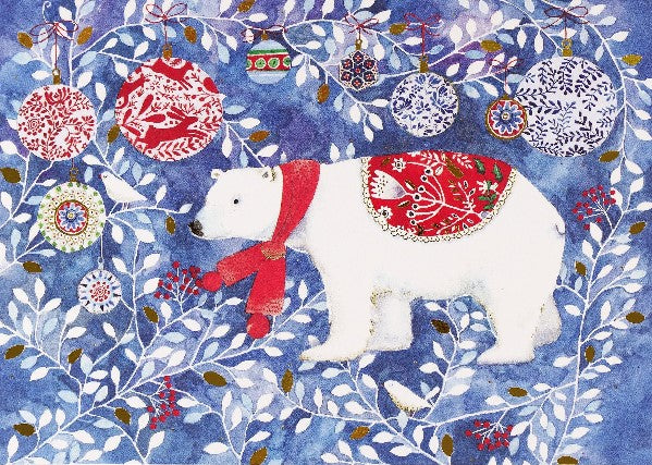 Festive Polar Bear Boxed Holiday Cards
