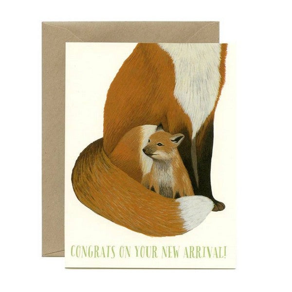 New Arrival Fox Baby Card
