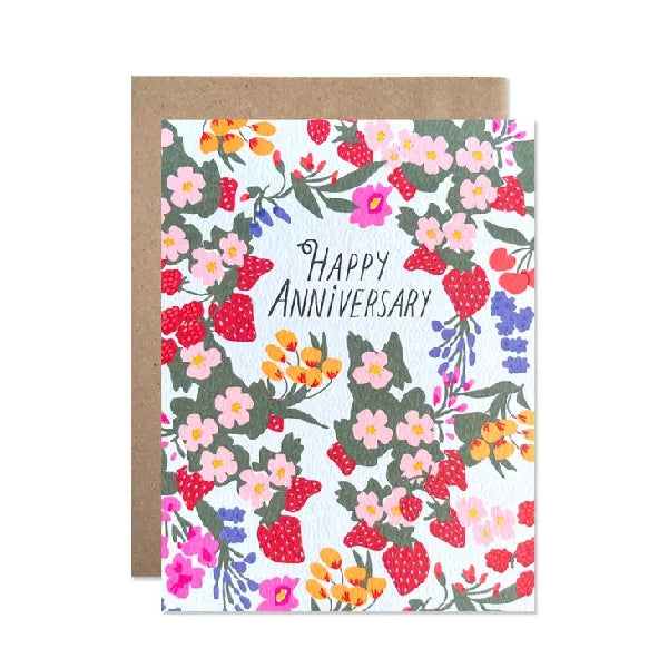 Fruits & Flowers Anniversary Card