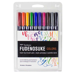 Tombow Fudenosuke Colours Brush Pen Set