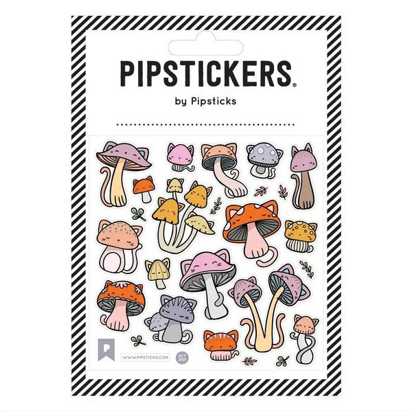 Pipsticks Fuzzy Stickers | Fuzzy Meowshrooms