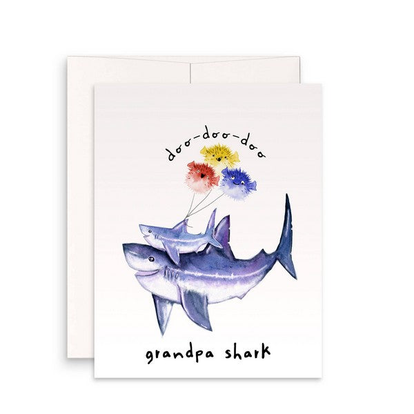 Grandpa Shark Birthday Card