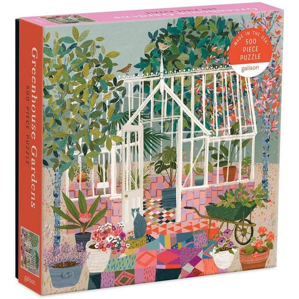 Galison 500 Piece Puzzle | Greenhouse Gardens