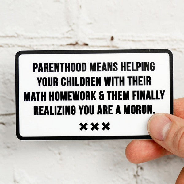 Math Homework Sticker