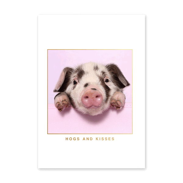 Hogs and Kisses Love Card